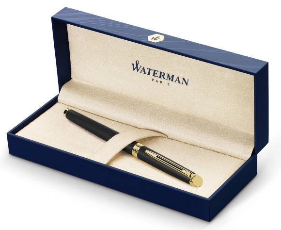 Ручка роллер Waterman Hemisphere (S0920750) Matte Black GT F черн. черн. подар.кор.