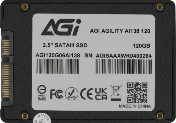 Накопитель SSD AGi SATA-III 120GB AGI120G06AI138-CB AI138 2.5"