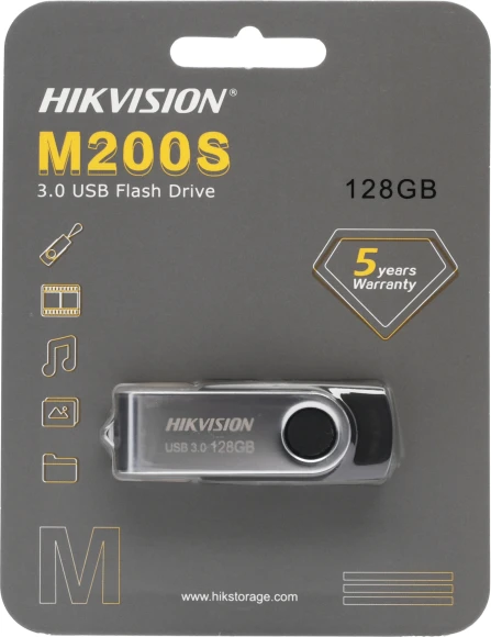 Флеш Диск Hikvision 128GB M200S Hiksemi HS-USB-M200S/128G/U3 USB3.0 серебристый/черный Флеш Диск Hikvision 128GB M200S Hiksemi HS-USB-M200S/128G/U3 USB3.0 серебристый/черный