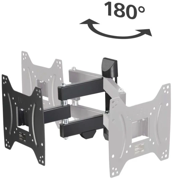 Кронштейн для телевизора Hama 00220822 черный 19"-48" макс.20кг настенный поворотно-выдвижной и наклонный Кронштейн для телевизора Hama 00220822 черный 19"-48" макс.20кг настенный поворотно-выдвижной и наклонный