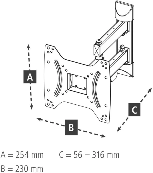 Кронштейн для телевизора Hama 00220822 черный 19"-48" макс.20кг настенный поворотно-выдвижной и наклонный Кронштейн для телевизора Hama 00220822 черный 19"-48" макс.20кг настенный поворотно-выдвижной и наклонный