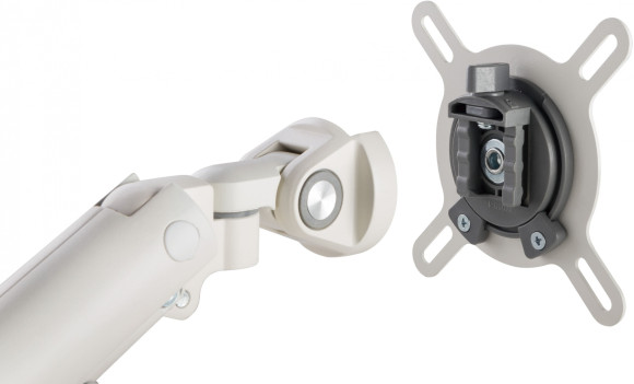 Кронштейн для мониторов Ultramounts UM713W белый 17"-32" макс.9кг крепление к столешнице поворот и наклон