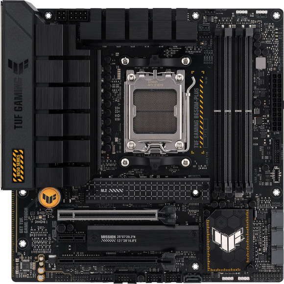 Материнская плата Asus TUF GAMING B650M-PLUS Socket AM5 AMD B650 4xDDR5 mATX AC`97 8ch(7.1) 2.5Gg RAID+HDMI+DP