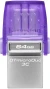 Флеш Диск Kingston 64Gb DataTraveler microDuo 3C DTDUO3CG3/64GB USB3.0 фиолетовый