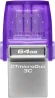 Флеш Диск Kingston 64Gb DataTraveler microDuo 3C DTDUO3CG3/64GB USB3.0 фиолетовый Флеш Диск Kingston 64Gb DataTraveler microDuo 3C DTDUO3CG3/64GB USB3.0 фиолетовый