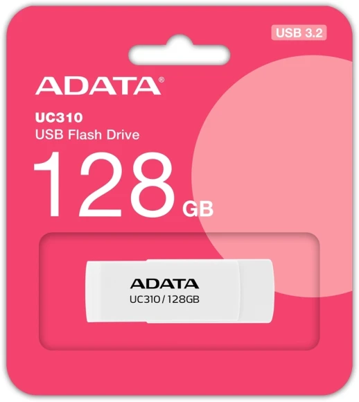 Флеш Диск A-Data 128GB UC310 UC310-128G-RWH USB3.2 белый Флеш Диск A-Data 128GB UC310 UC310-128G-RWH USB3.2 белый