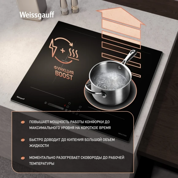 Индукционная варочная поверхность Weissgauff HI 642 BSCM черный Индукционная варочная поверхность Weissgauff HI 642 BSCM черный
