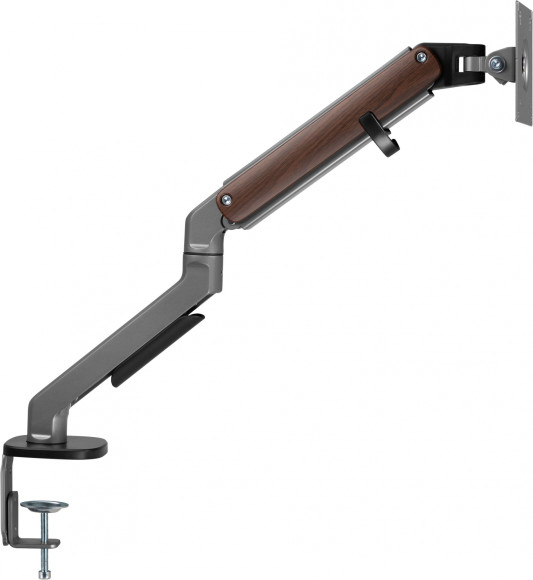 Кронштейн для мониторов Ultramounts UM734WD серый/коричневый 17"-27" макс.7кг крепление к столешнице поворот и наклон Кронштейн для мониторов Ultramounts UM734WD серый/коричневый 17"-27" макс.7кг крепление к столешнице поворот и наклон