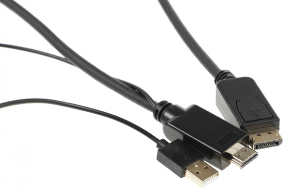 Кабель аудио-видео Buro HDMI (m)/DisplayPort (m) 3м. позолоч.конт. черный (HDMI-DP-3M) Кабель аудио-видео Buro HDMI (m)/DisplayPort (m) 3м. позолоч.конт. черный (HDMI-DP-3M)