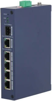 Коммутатор Dahua DH-CHS4106-4ET (L2) 4x100Мбит/с 1x1Гбит/с 1xКомбо(1000BASE-T/SFP) 1SFP 4PoE 60W управляемый