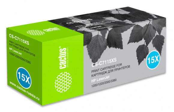 Картридж лазерный Cactus CS-C7115XS C7115X черный (3500стр.) для HP LJ 1200/1220/3300/3380 Картридж лазерный Cactus CS-C7115XS C7115X черный (3500стр.) для HP LJ 1200/1220/3300/3380