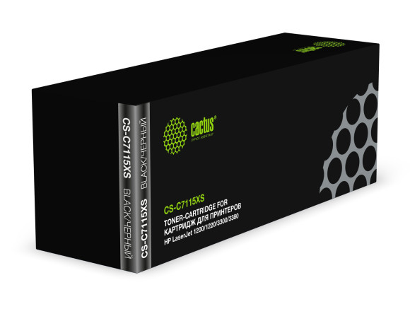 Картридж лазерный Cactus CS-C7115XS C7115X черный (3500стр.) для HP LJ 1200/1220/3300/3380 Картридж лазерный Cactus CS-C7115XS C7115X черный (3500стр.) для HP LJ 1200/1220/3300/3380
