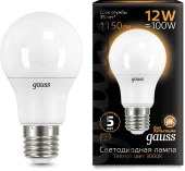 Лампа светодиодная Gauss A60 12Вт цок.:E27 груша 220B св.свеч.бел.теп. A60 (упак.:1шт) (102502112) Лампа светодиодная Gauss A60 12Вт цок.:E27 груша 220B св.свеч.бел.теп. A60 (упак.:1шт) (102502112)