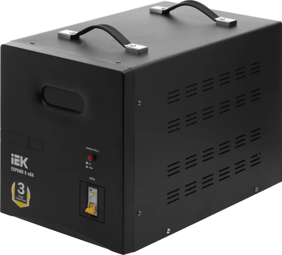 Стабилизатор напряжения IEK Expand 8кВА однофазный черный (IVS21-1-008-11)