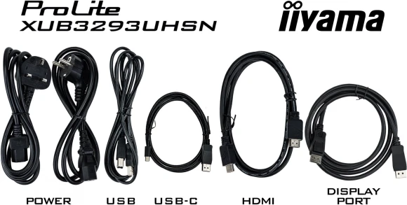 Монитор Iiyama 31.5" XUB3293UHSN-B5 черный IPS LED 16:9 HDMI M/M матовая HAS Piv 350cd 178гр/178гр 3840x2160 60Hz DP 4K USB 9.9кг