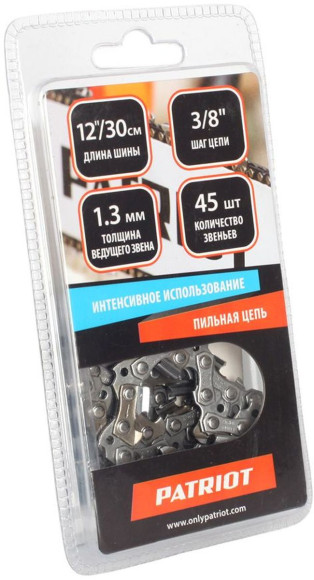 Цепь для цепных пил Patriot 91VS-45E 3/8" 45звен. (862381343)