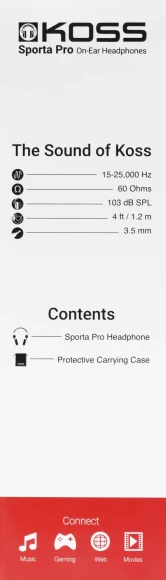 Наушники накладные Koss Sporta Pro 1.2м черный проводные оголовье (17101034)