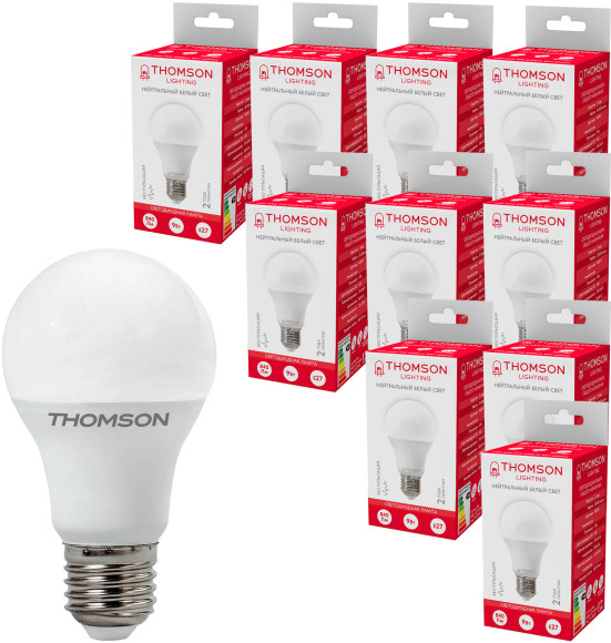 Лампа светодиодная Thomson TH-B2018 10Вт цок.:E14 свеча 220B св.свеч.бел.нейт. Candle (упак.:10шт) (TH-B2018-10)