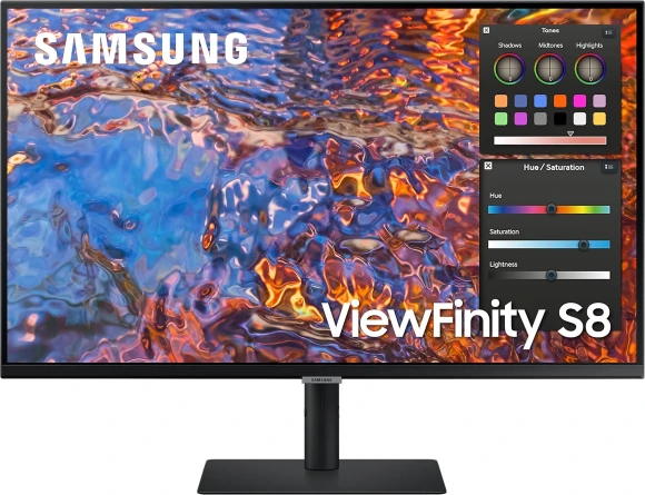 Монитор Samsung 32" ViewFinity S8 S32B800PXI черный IPS LED 5ms 16:9 HDMI полуматовая HAS Piv 350cd 178гр/178гр 3840x2160 60Hz DP 4K USB 5.2кг