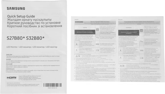 Монитор Samsung 32" ViewFinity S8 S32B800PXI черный IPS LED 5ms 16:9 HDMI полуматовая HAS Piv 350cd 178гр/178гр 3840x2160 60Hz DP 4K USB 5.2кг