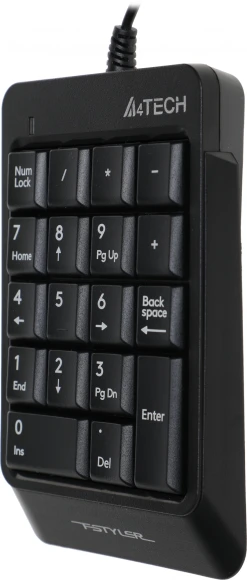 Числовой блок A4Tech FK13P черный USB slim для ноутбука (FK13P BLACK) кабель 1.5м