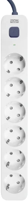 Сетевой фильтр Powercom SP-06W 5,0М 5.0м (6 розеток) белый/серый (коробка)