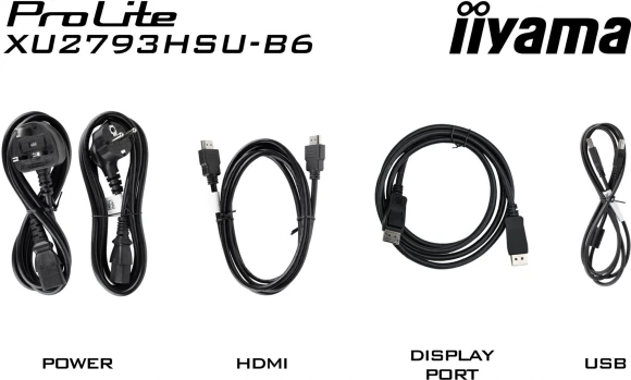 Монитор Iiyama 27" ProLite XU2793HSU-B6 черный IPS LED 1ms 16:9 HDMI M/M матовая 250cd 178гр/178гр 1920x1080 100Hz DP FHD USB 3.8кг