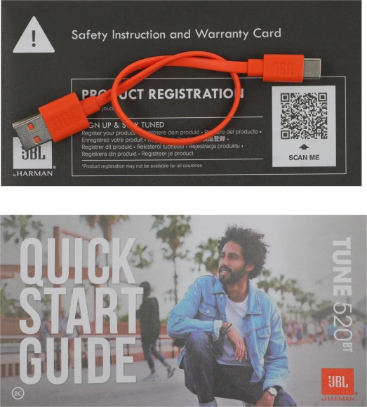 Гарнитура накладные JBL Tune 520BT белый беспроводные bluetooth оголовье (JBLT520BTWHT)