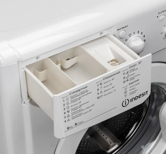 Стиральная машина Indesit EcoTime IWSC 6105 класс: A загр.фронтальная макс.:6кг белый Стиральная машина Indesit EcoTime IWSC 6105 класс: A загр.фронтальная макс.:6кг белый