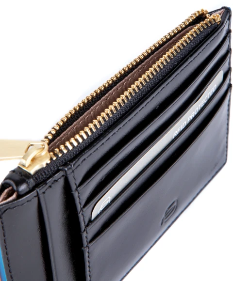 Чехол для кредитных карт Piquadro Blue Square PP6659B2R/N черный натур.кожа Чехол для кредитных карт Piquadro Blue Square PP6659B2R/N черный натур.кожа