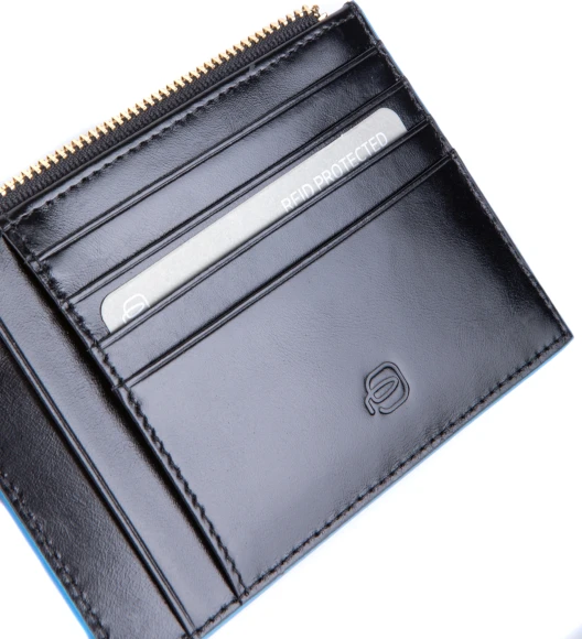 Чехол для кредитных карт Piquadro Blue Square PP6659B2R/N черный натур.кожа Чехол для кредитных карт Piquadro Blue Square PP6659B2R/N черный натур.кожа