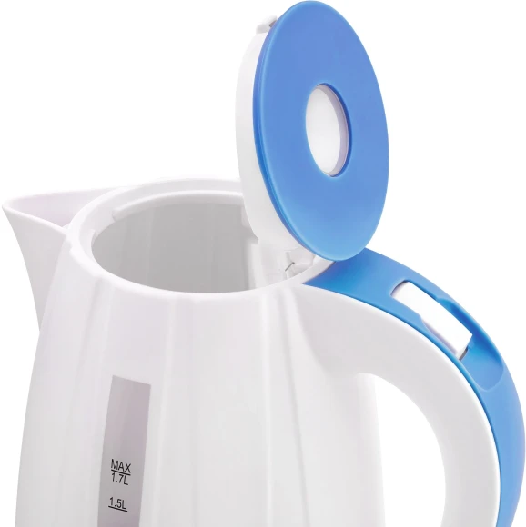 Чайник электрический Vitek VT-7031 1.7л. 2200Вт белый/голубой корпус: пластик (7031-VT)