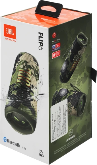 Колонка порт. JBL Flip 6 камуфляж 30W 1.0 BT 10м 4800mAh (JBLFLIP6SQUAD)