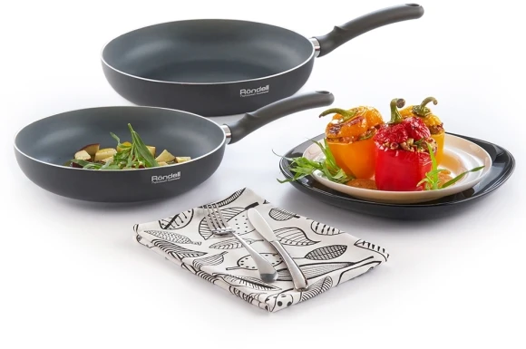 Сковорода Rondell Drive RDA-885 круглая 26см покрытие: Xylan Plus ручка несъемная (без крышки) серый