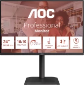 Монитор AOC 24" X24E4U черный IPS LED 4ms 16:9 HDMI M/M матовая HAS Piv 300cd 178гр/178гр 1920x1080 100Hz VGA DP FHD USB 5.22кг