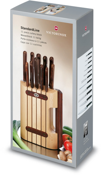 Набор ножей кухон. Victorinox Wood (5.1150.11) компл.:11предм. с подставкой дерево подар.коробка Набор ножей кухон. Victorinox Wood (5.1150.11) компл.:11предм. с подставкой дерево подар.коробка