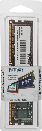 Память DDR3 4GB 1600MHz Patriot PSD34G16002 Signature Line RTL PC3-12800 CL11 DIMM 240-pin 1.5В dual rank Ret Память DDR3 4GB 1600MHz Patriot PSD34G16002 Signature Line RTL PC3-12800 CL11 DIMM 240-pin 1.5В dual rank Ret