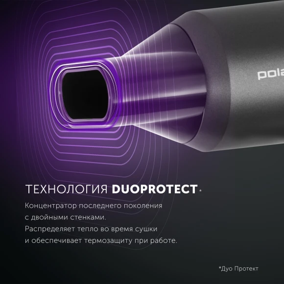 Фен Polaris PHD 2044Ti 1900Вт черный