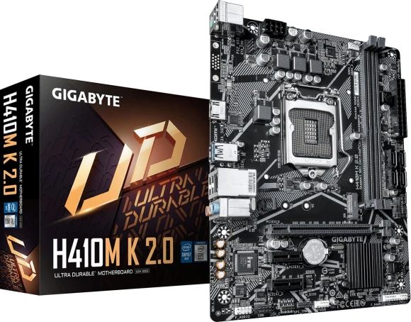 Материнская плата Gigabyte H410M K 2.0 Soc-1200 Intel H410 2xDDR4 mATX AC`97 8ch(7.1) GbLAN+HDMI Материнская плата Gigabyte H410M K 2.0 Soc-1200 Intel H410 2xDDR4 mATX AC`97 8ch(7.1) GbLAN+HDMI