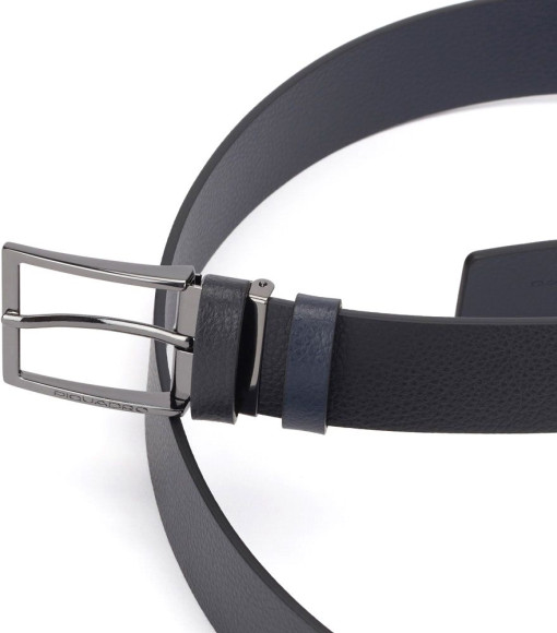 Ремень мужской Piquadro Modus Special CU5928MOS/NBLU 125х3.5см черный/синий натур.кожа