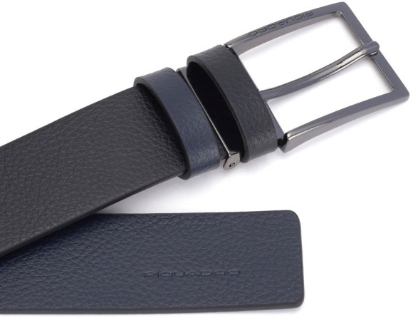 Ремень мужской Piquadro Modus Special CU5928MOS/NBLU 125х3.5см черный/синий натур.кожа
