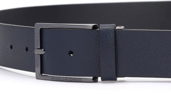 Ремень мужской Piquadro Modus Special CU5928MOS/NBLU 125х3.5см черный/синий натур.кожа