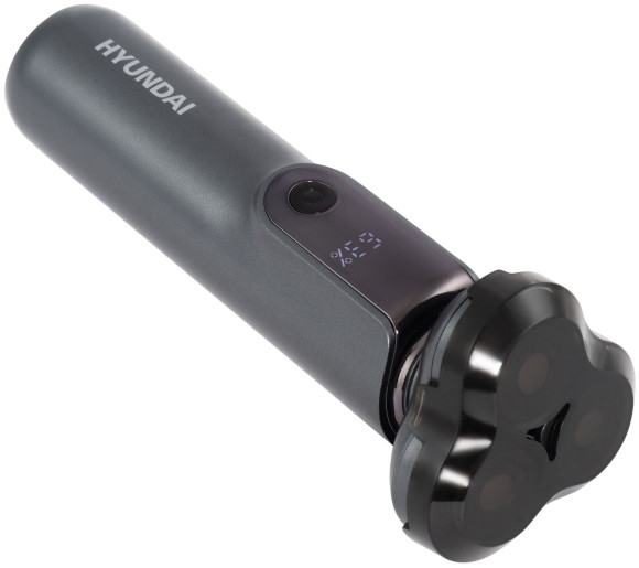 Бритва роторная Hyundai H-SH8080 реж.эл.:3 питан.:аккум. серебристый