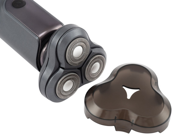 Бритва роторная Hyundai H-SH8080 реж.эл.:3 питан.:аккум. серебристый