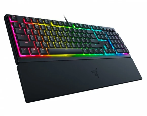 Клавиатура Razer Ornata V3 механическая черный USB Multimedia for gamer LED (подставка для запястий) (RZ03-04460800-R3R1)