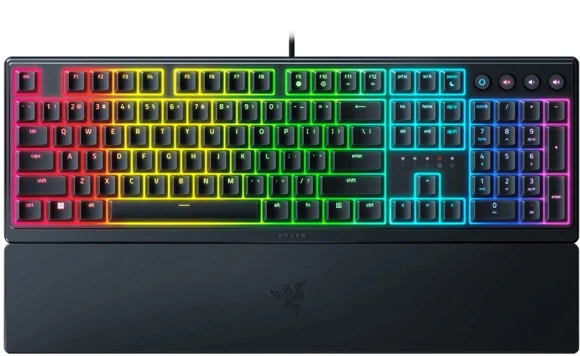 Клавиатура Razer Ornata V3 механическая черный USB Multimedia for gamer LED (подставка для запястий) (RZ03-04460800-R3R1)