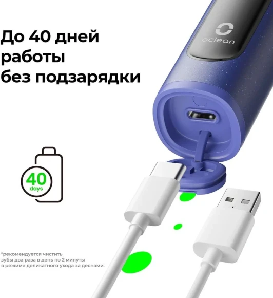 Набор электрических зубных щеток Oclean X Lite Duo Set N1801 синий/серый