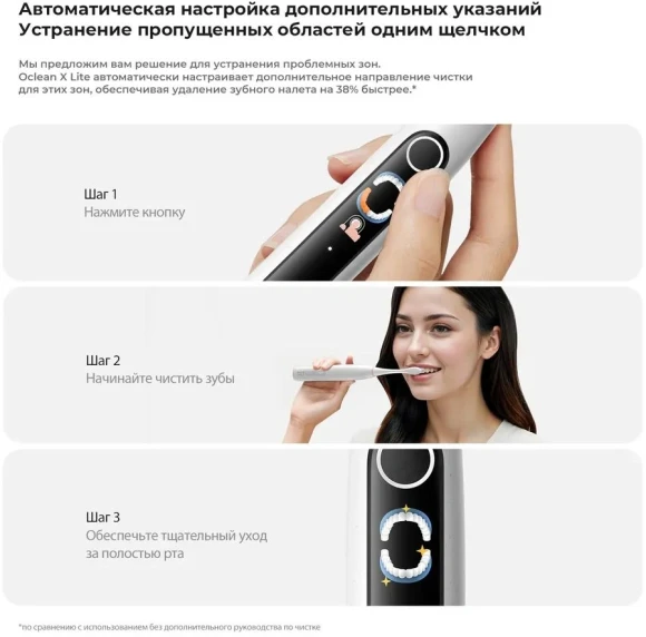 Набор электрических зубных щеток Oclean X Lite Duo Set N1801 синий/серый