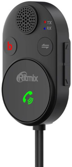 Автомобильный FM-модулятор Ritmix BTR-200 черный BT USB (80002461)