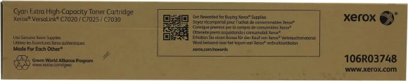 Картридж лазерный Xerox 106R03748 голубой (16500стр.) для Xerox VersaLink C7020/C7025/C7030 Картридж лазерный Xerox 106R03748 голубой (16500стр.) для Xerox VersaLink C7020/C7025/C7030